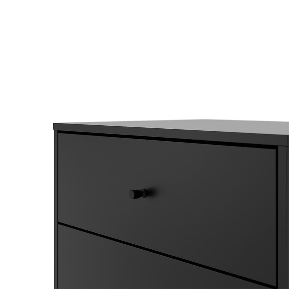 Mesa de Cabeceira Jasper 2 Gavetas Preta