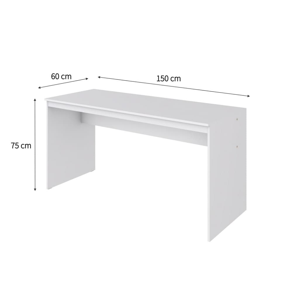 Mesa de Escritório Diretor Branca 150 cm