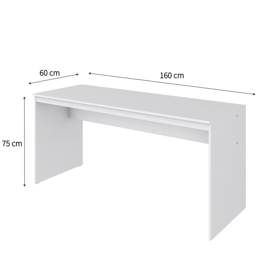 Mesa de Escritório Diretor Branca 160 cm