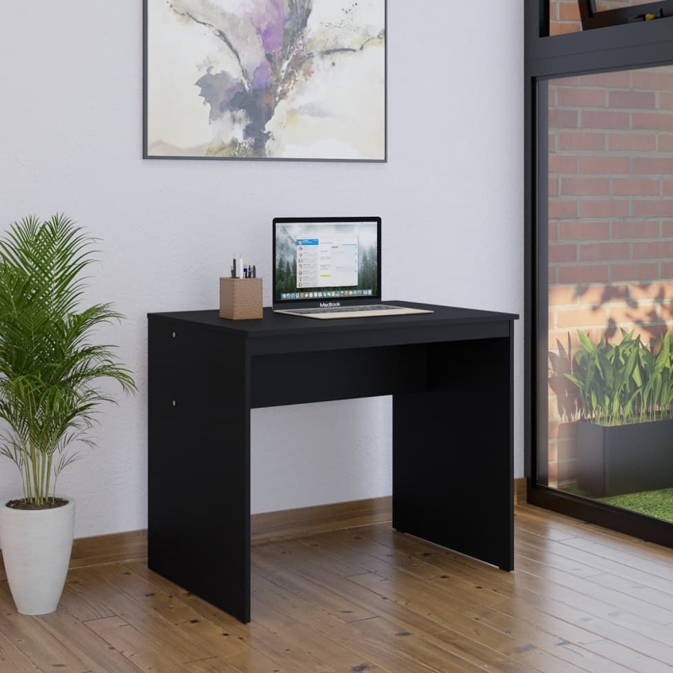 Mesa de Escritório Office Preta 90 cm