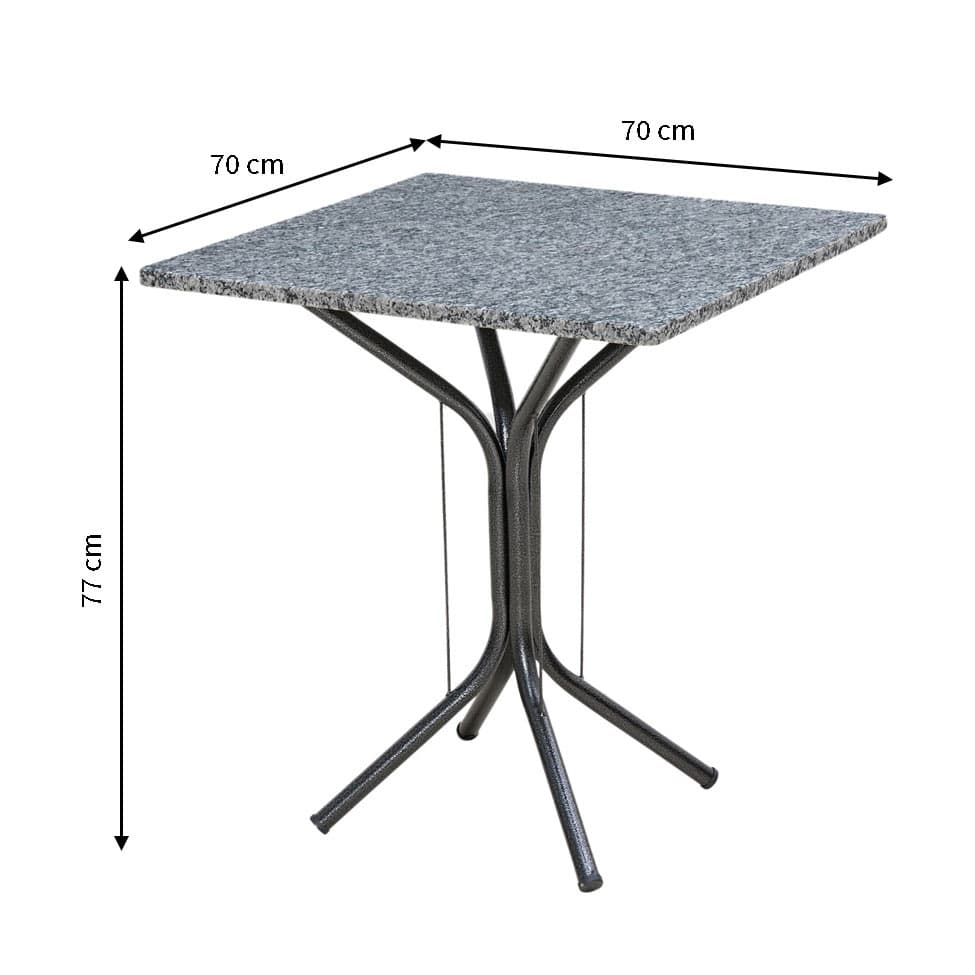 Mesa de Jantar Quadrada Thais Preta 70 cm