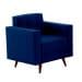 Poltrona Vitrola Suede Azul