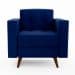 Poltrona Vitrola Suede Azul