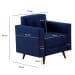 Poltrona Vitrola Suede Azul