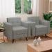 Poltrona Vitrola Suede Cinza