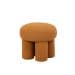 Puff Conexão Bouclé Amarelo Ocre