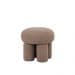 Puff Conexão Bouclé Cinza