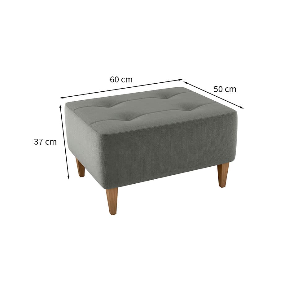 Puff Piva Suede Cinza