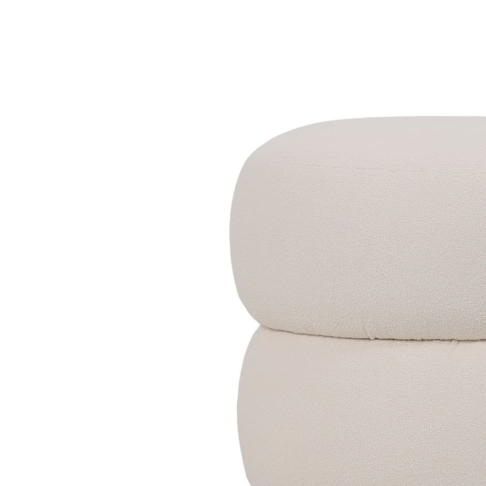 Puff Respiro Poliéster Off White