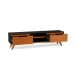 Rack Happy Preto e Marrom 185 cm