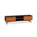 Rack Happy Preto e Marrom 185 cm