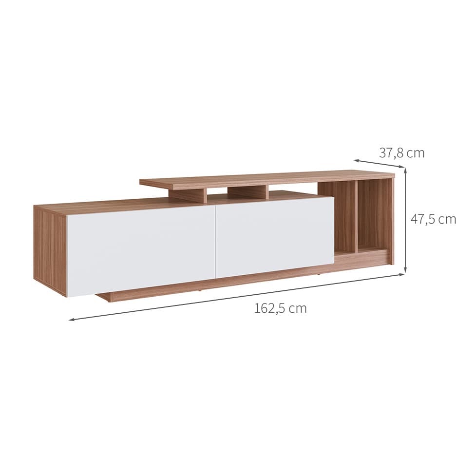 Rack Linea 2 PT Montana e Branco 162 cm