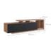 Rack Linea 2 PT Montana e Preto 162 cm