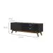 Rack Retrô Malibu Preto 162 cm