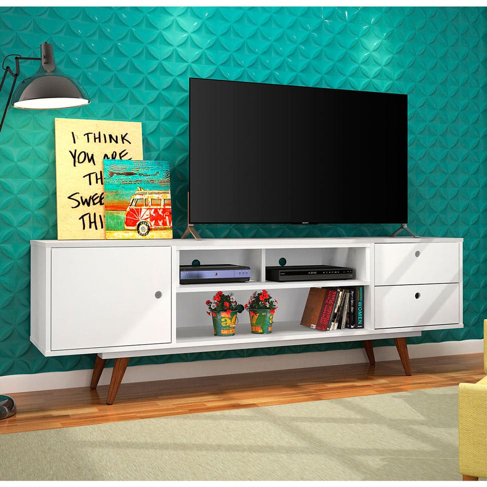 Rack Retrô Rostock Branco 160 cm