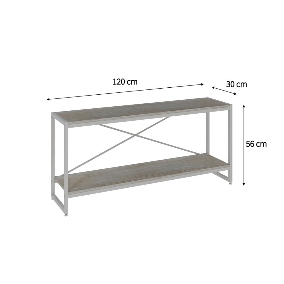 Rack Studio Snow e Branco 120 cm
