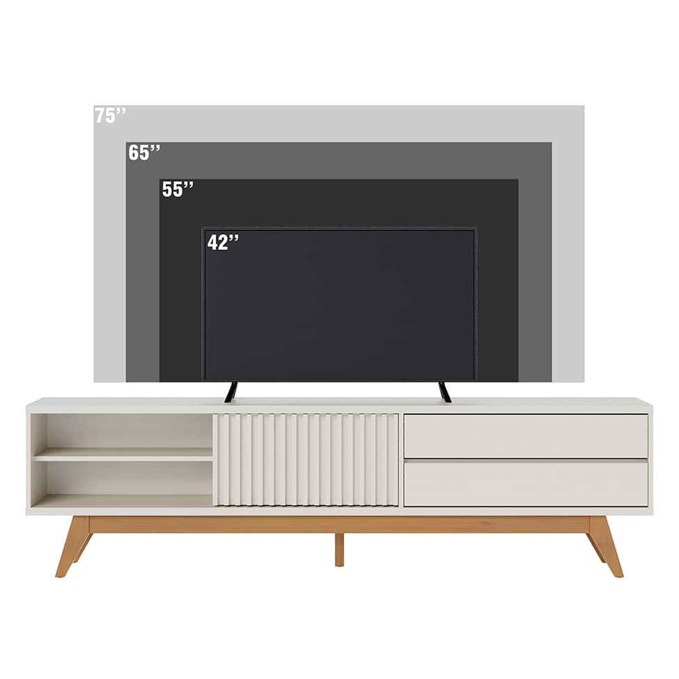 Rack Veneza 1 PT 2 GV Off White 200 cm