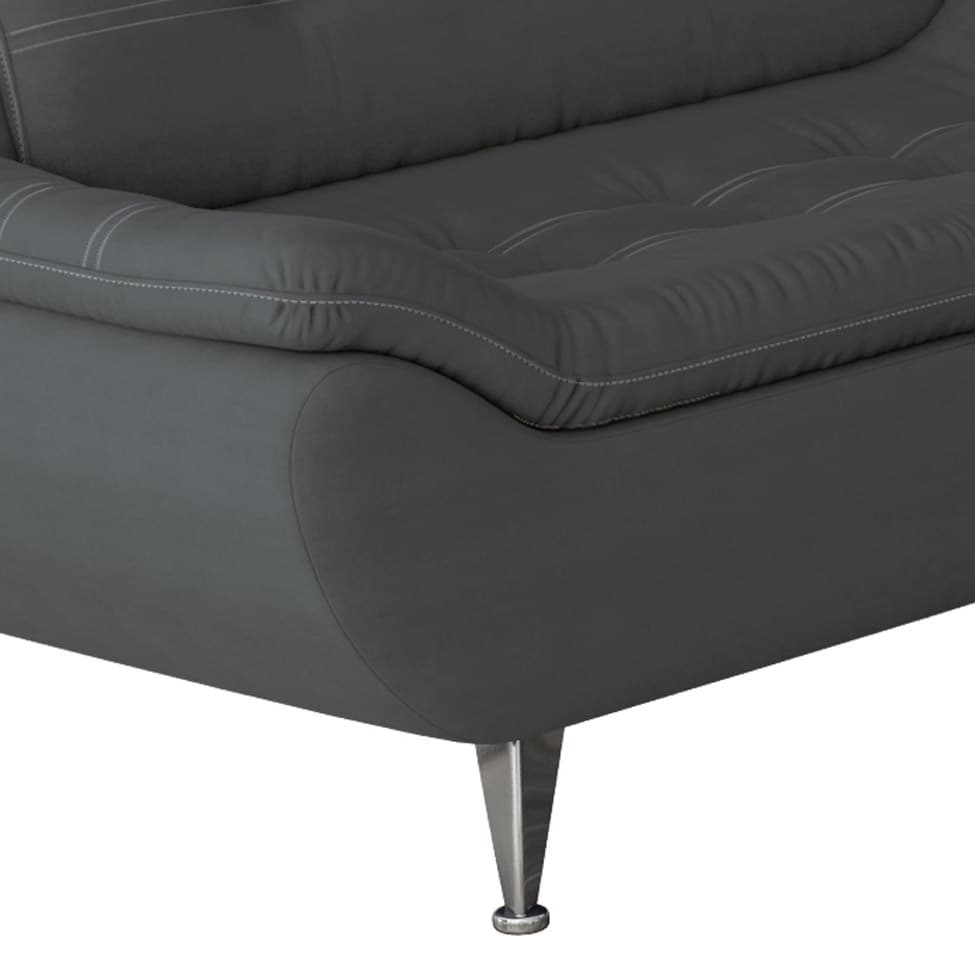 Sofá 2 Lugares New Passion Suede Cinza