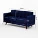 Sofá 2 Lugares Vitrola Suede Azul