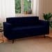 Sofá 2 Lugares Vitrola Suede Azul