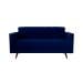 Sofá 2 Lugares Vitrola Suede Azul