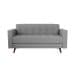 Sofá 2 Lugares Vitrola Suede Cinza