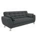 Sofá 3 Lugares Larissa Suede Cinza