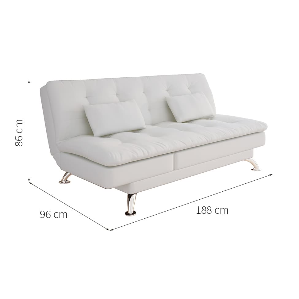 Sofá-Cama Casal 3 Lugares Amanda Branco