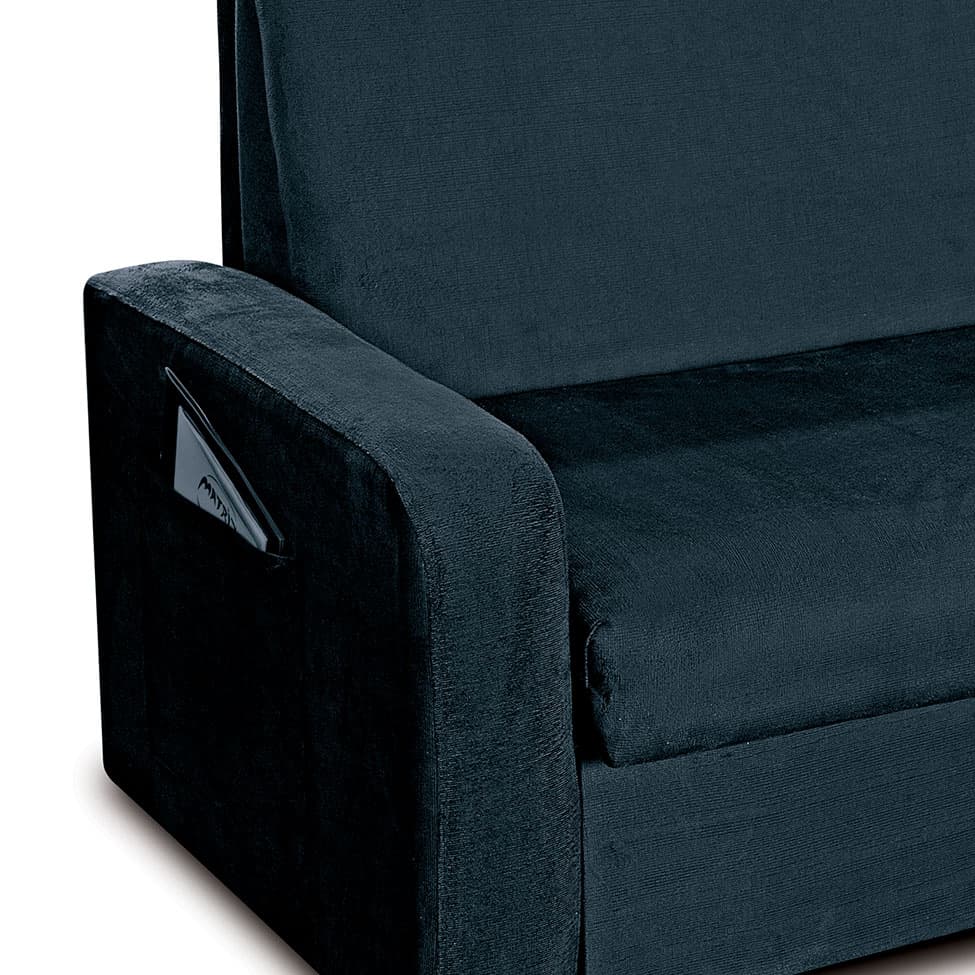 Sofá-Cama Daiane Veludo Light Petróleo