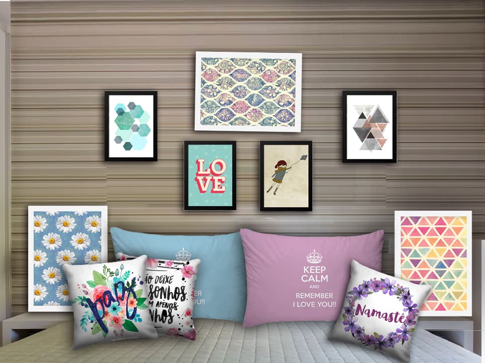 Almofadas Nerderia Folhas Aquarela