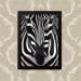 Quadro Zebra Foco 23X33cm
