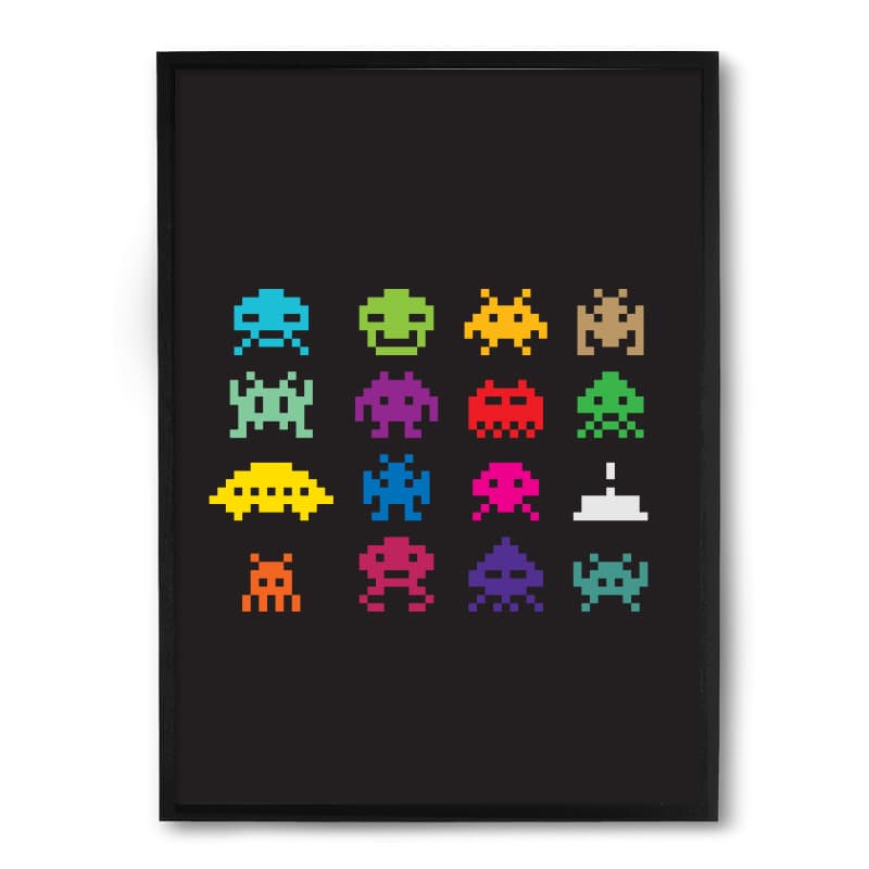 Quadro/Poster Nerderia Space Invader