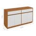 Buffet Ana 4 PT Off White e Ipê