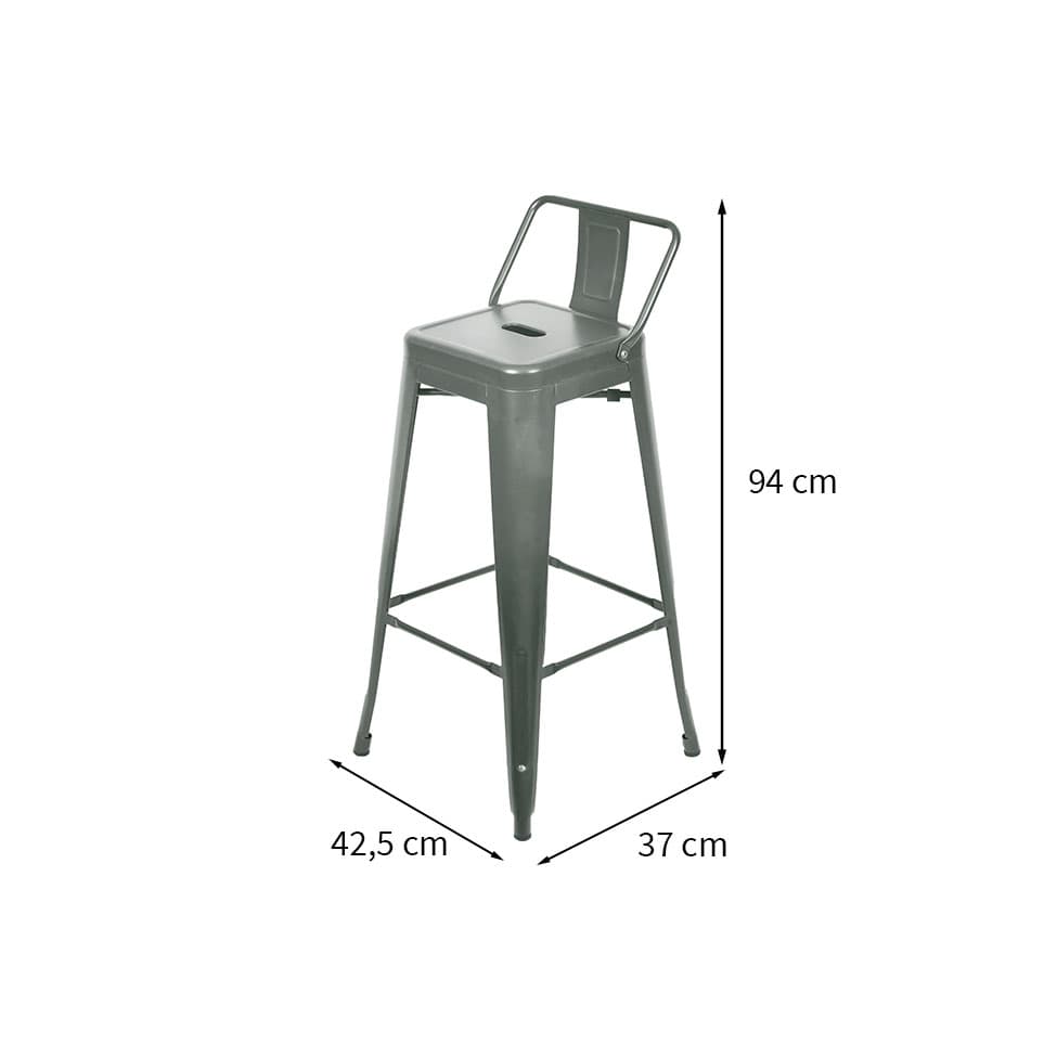 Banqueta Titan Cinza
