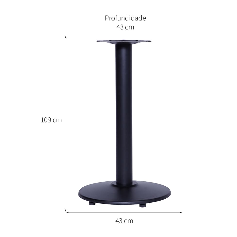 Base para Mesa Bistrô Zeta Preta
