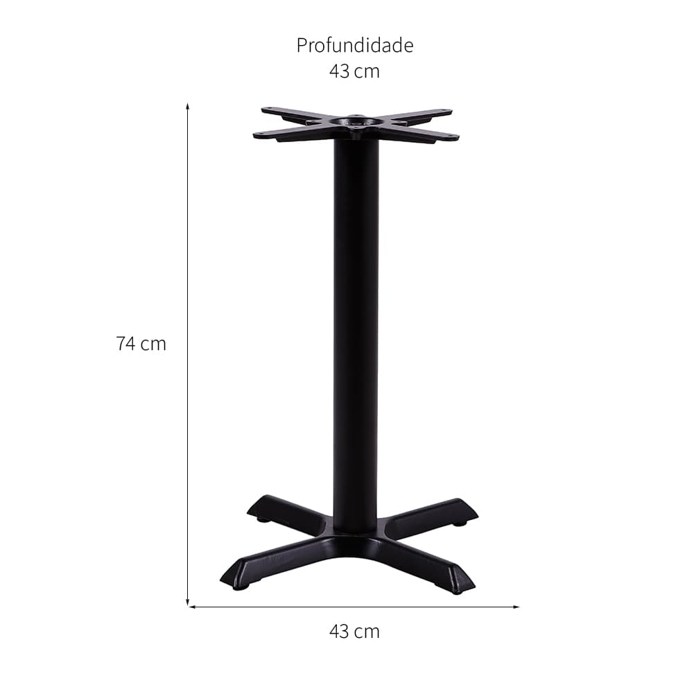 Base para Mesa de Cozinha Omega Preta