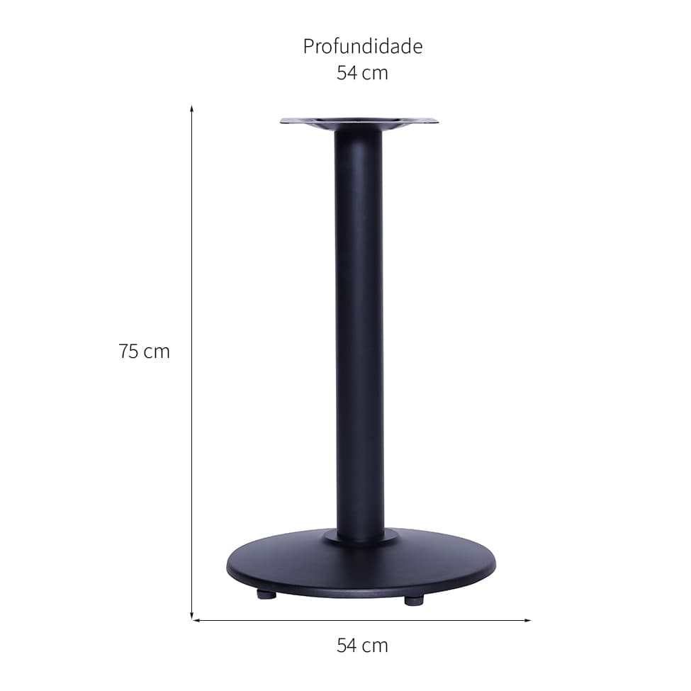 Base para Mesa de Cozinha Zeta Preta