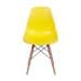Cadeira Eames Base Madeira e Amarela