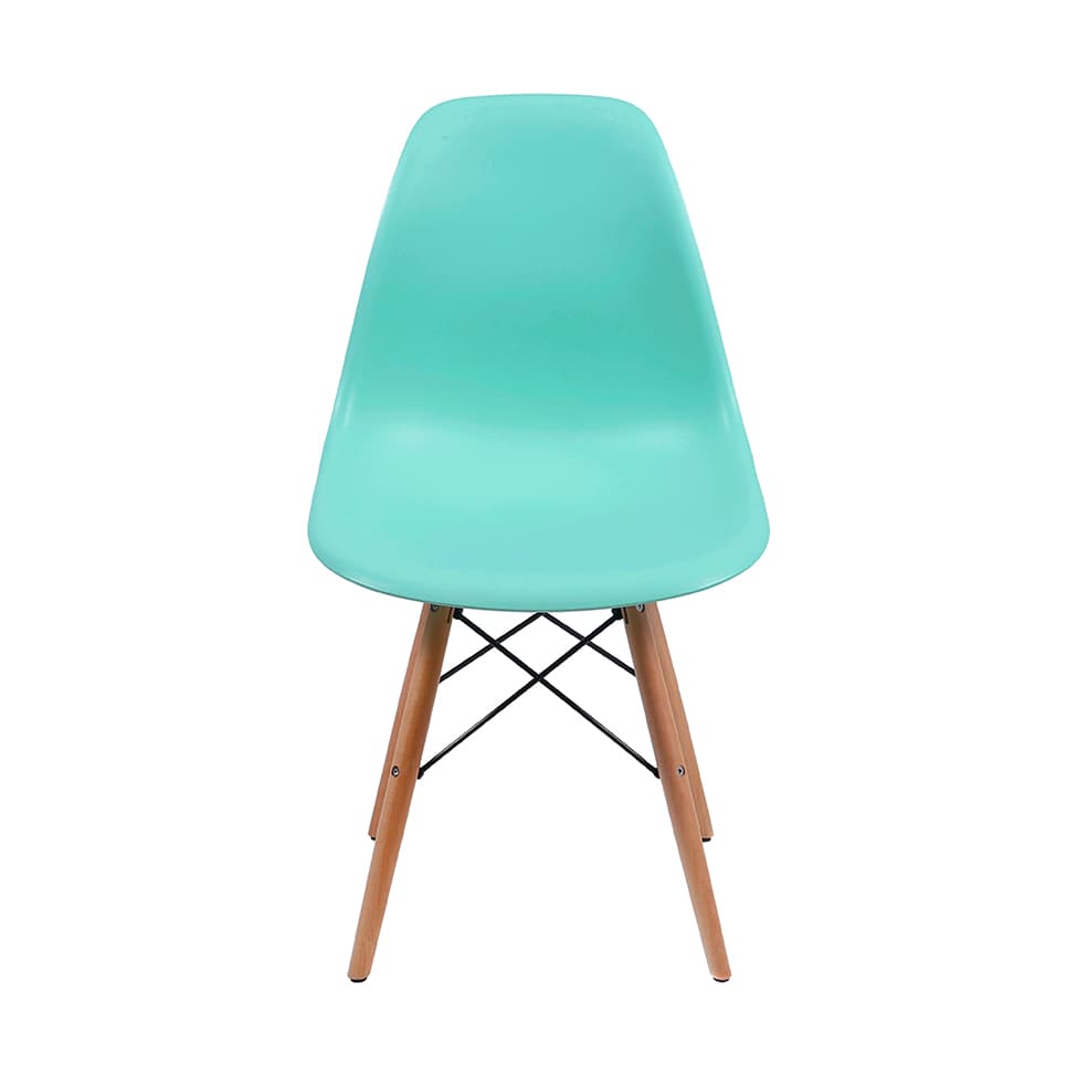 Cadeira Eames Base Madeira e Azul