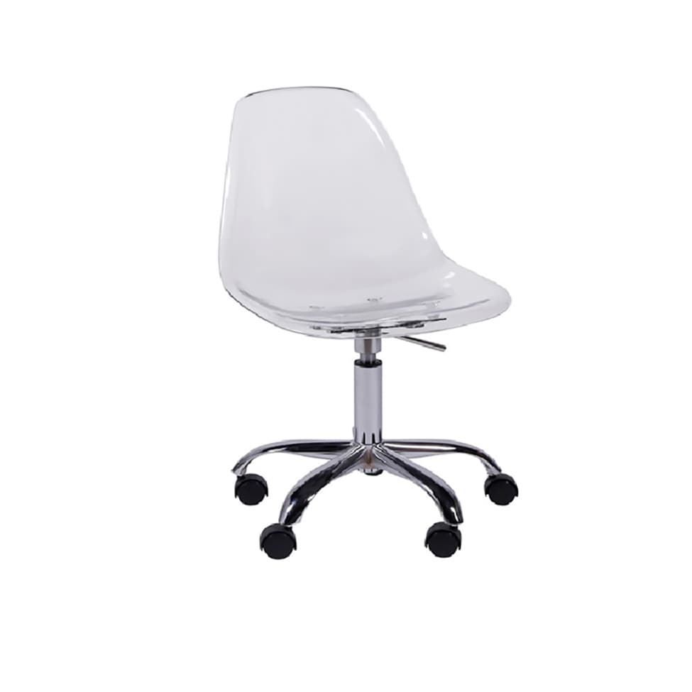 Cadeira Eames com Rodízios Incolor