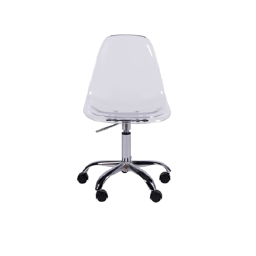 Cadeira Eames com Rodízios Incolor