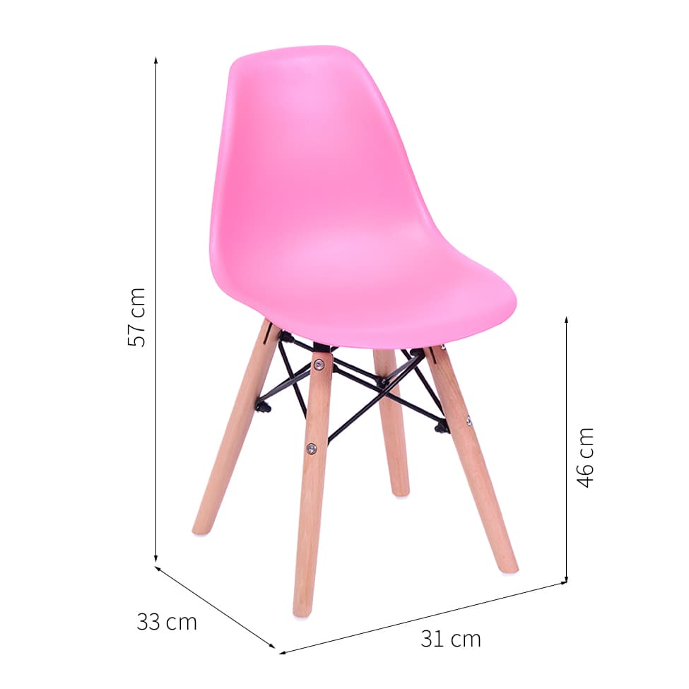 Cadeira Infantil Eames Rosa
