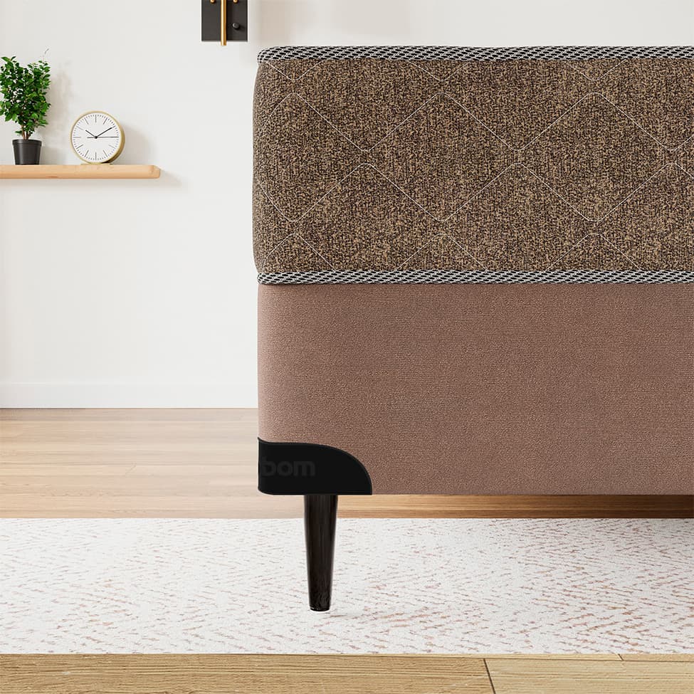 Base para Cama Box Queen Camurça I Creme