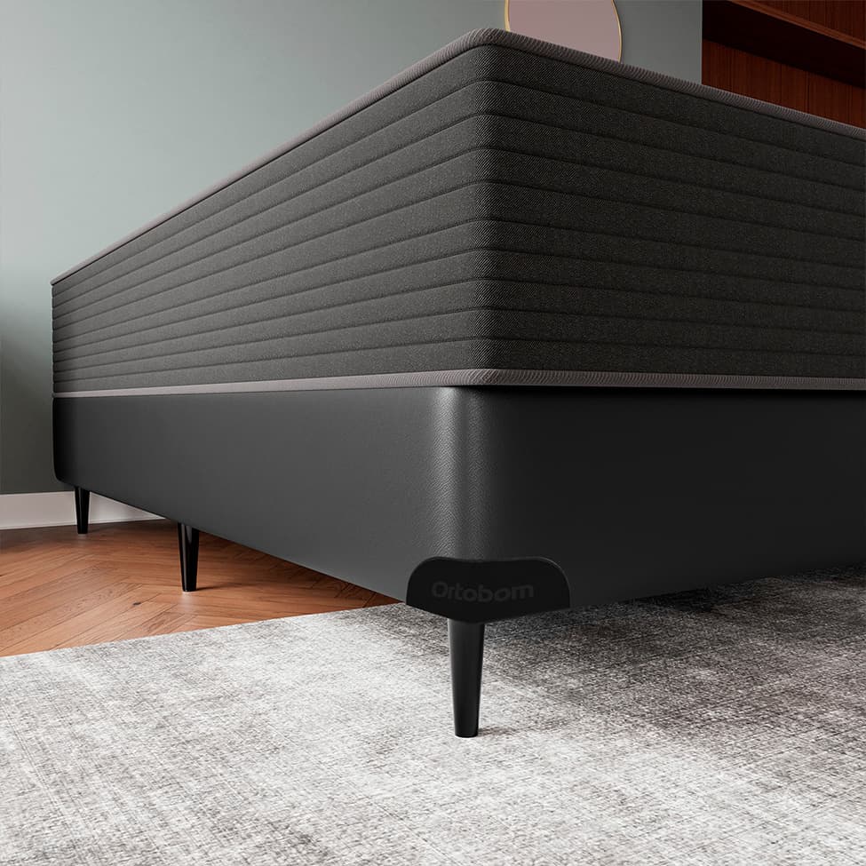 Base para Cama Box Queen Cori I Preta