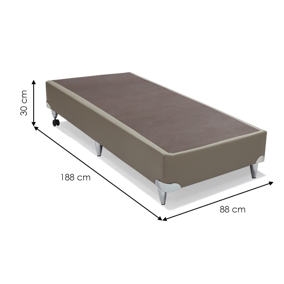 Base para Cama Box Solteiro Cori II Creme
