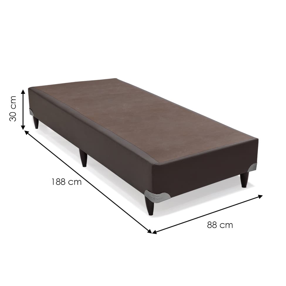 Base para Cama Box Solteiro Cori II Marrom