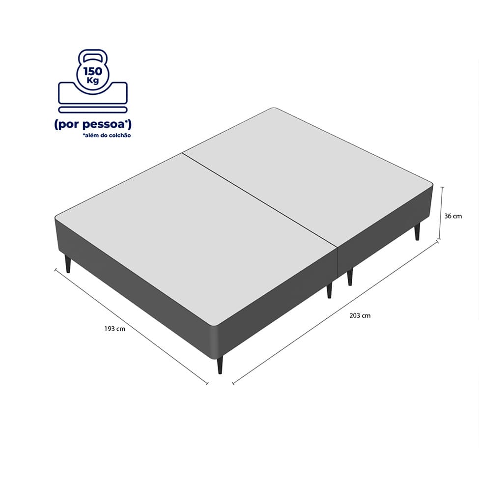 Base para Cama Box Super King Cori I Marrom