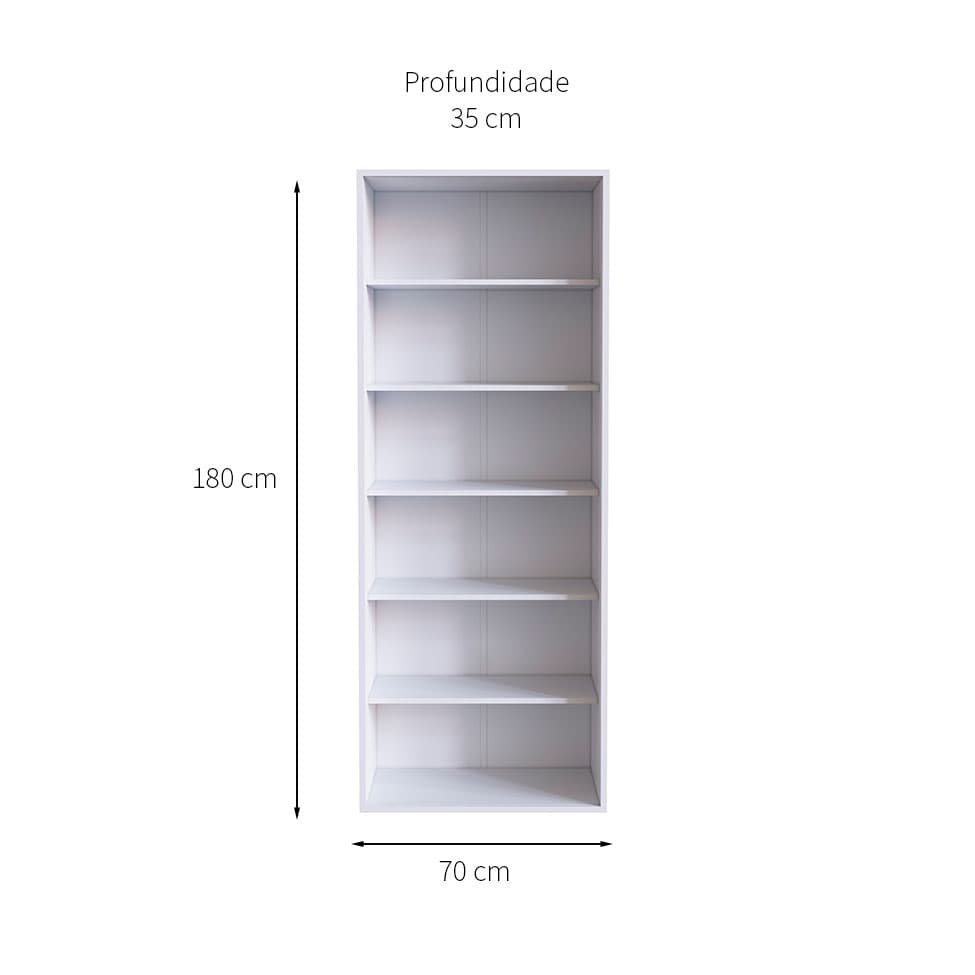 Estante Livreiro Office 1 PT Branca