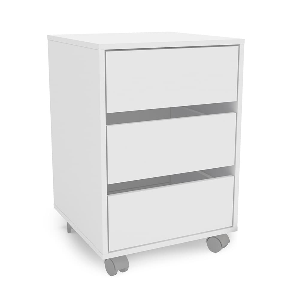 Gaveteiro Mauá 3 GV Branco 45 cm