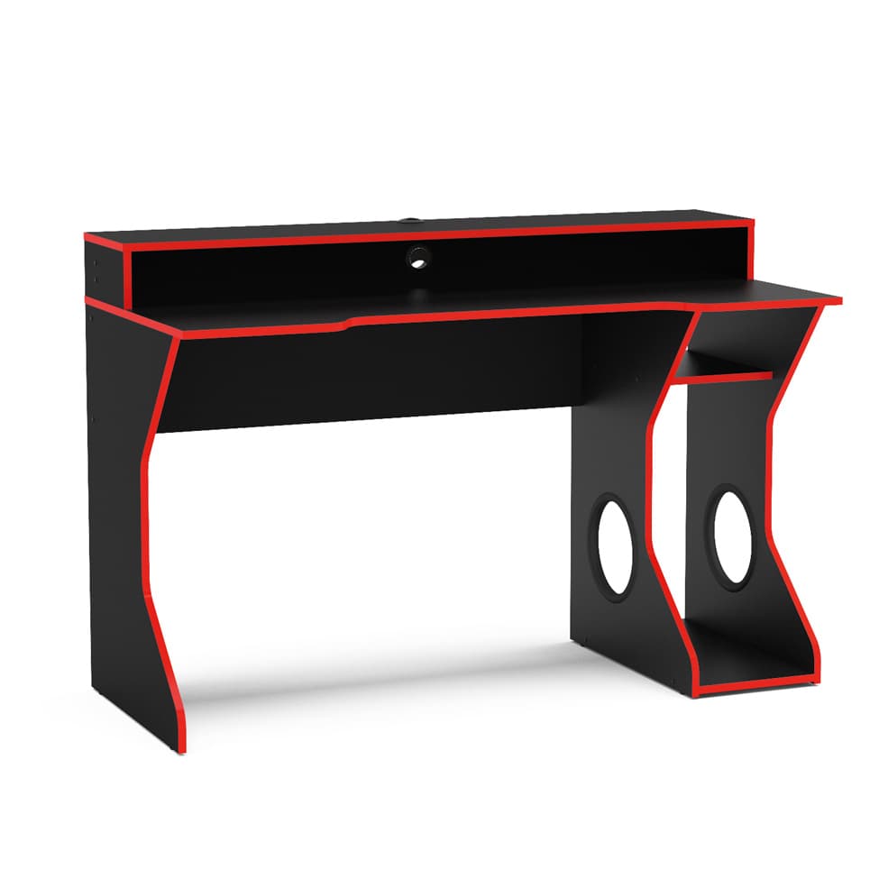 Mesa Gamer Fremont Preta e Vermelha